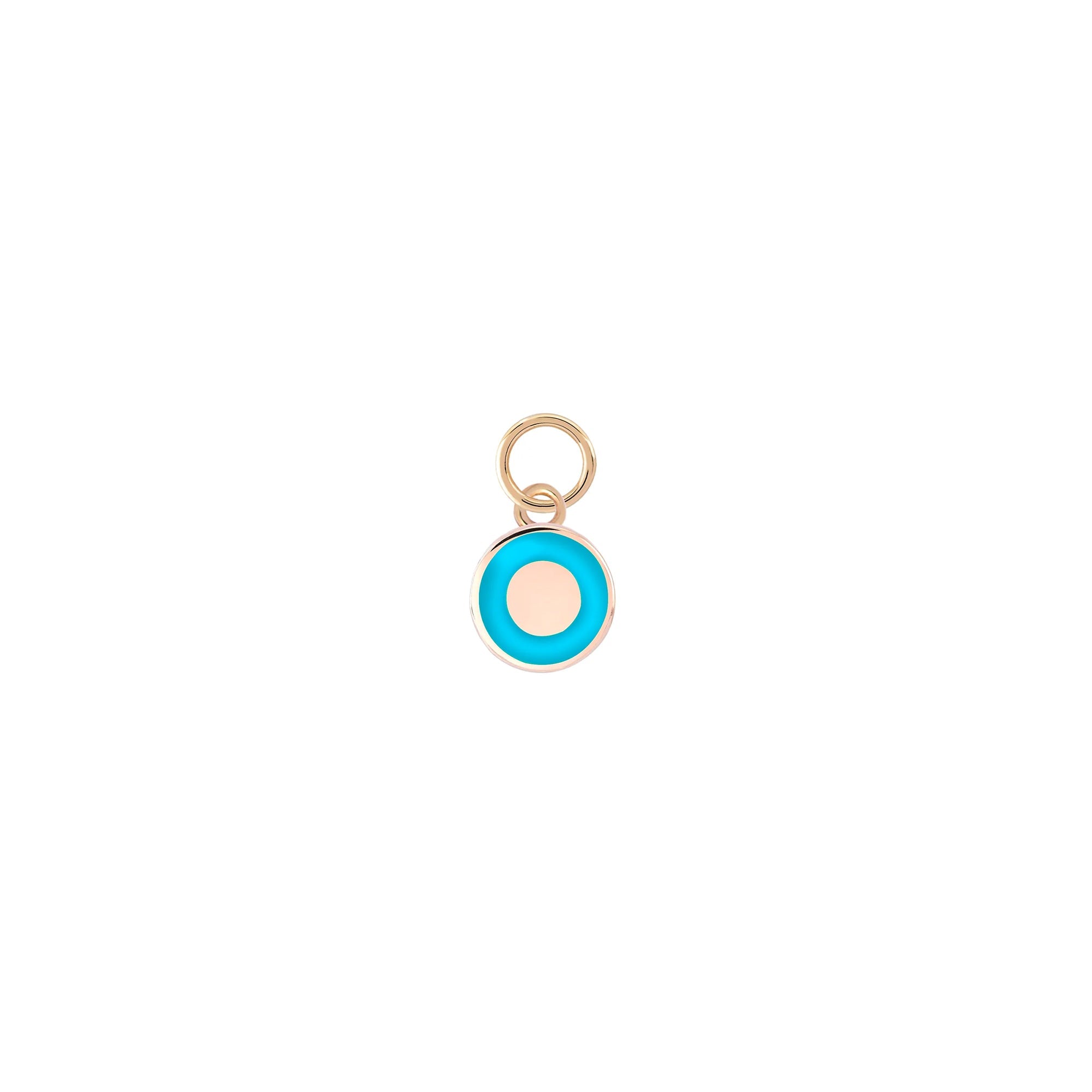 Round Enamel Gold Charm