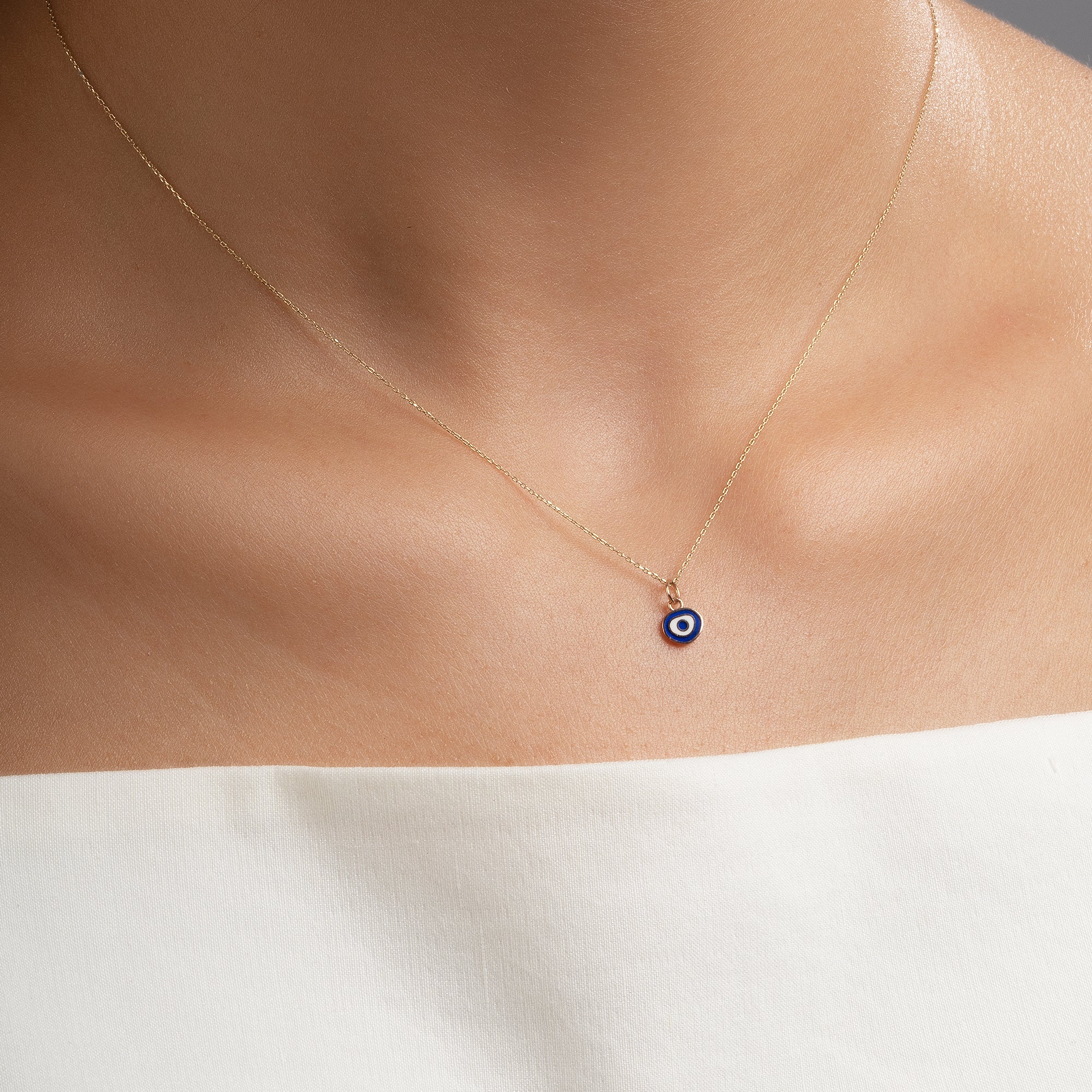 Evil Eye Bead Gold Charm