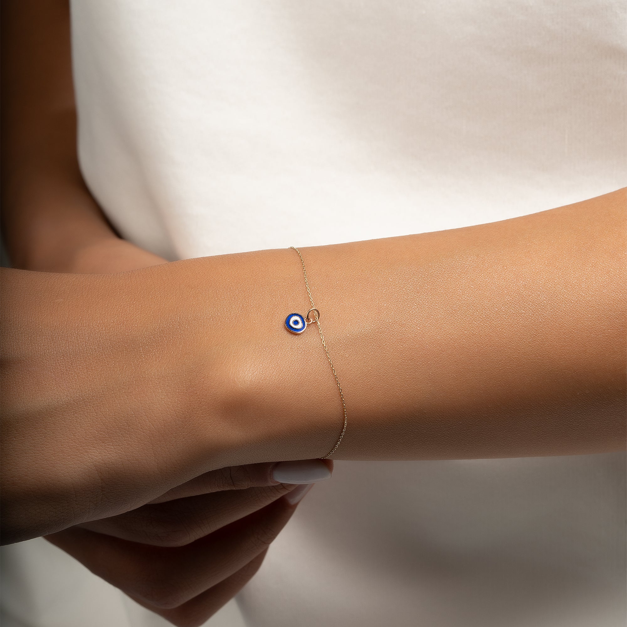 Evil Eye Bead Gold Charm