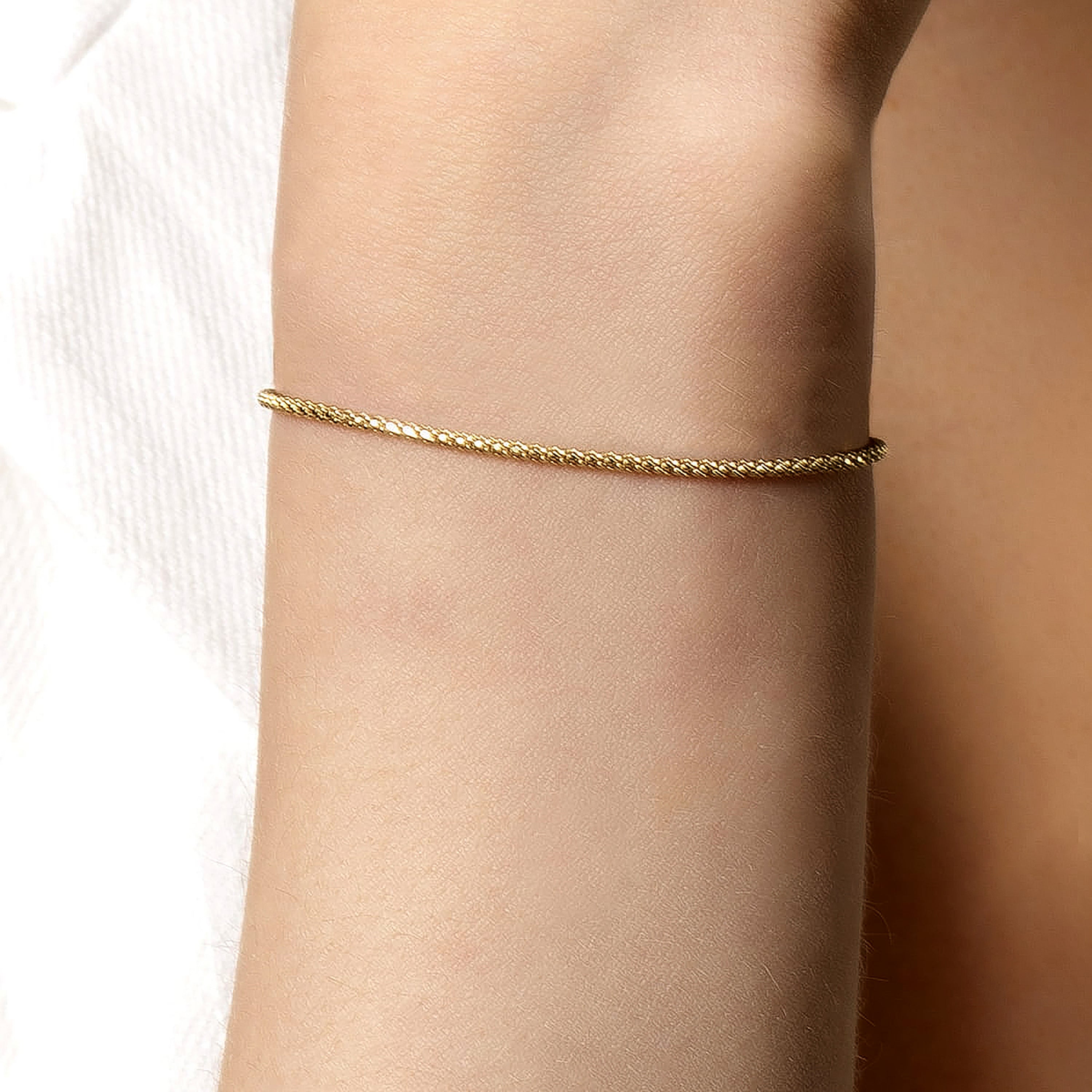 Popcorn Chain Gold Bracelet