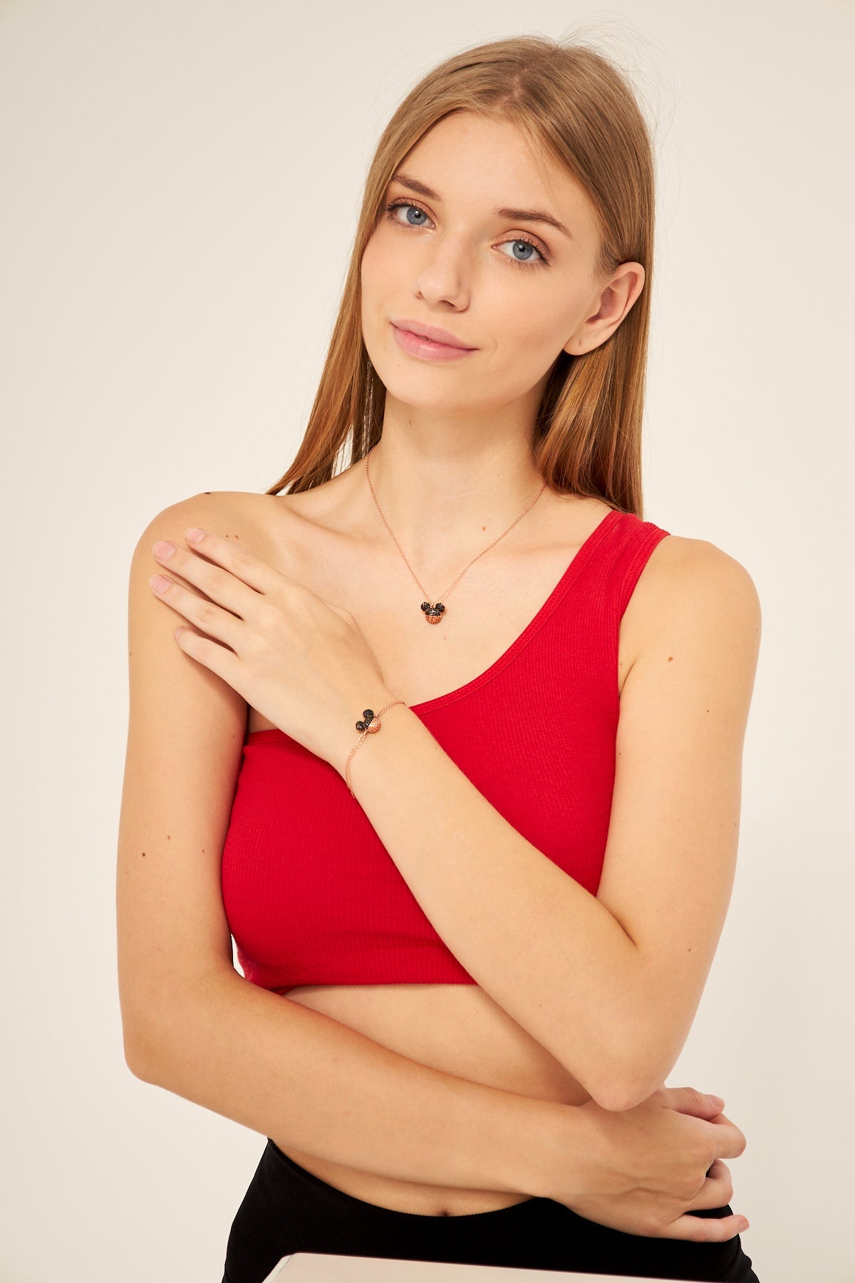 Berlin Mickey Mouse Necklace Bracelet Set