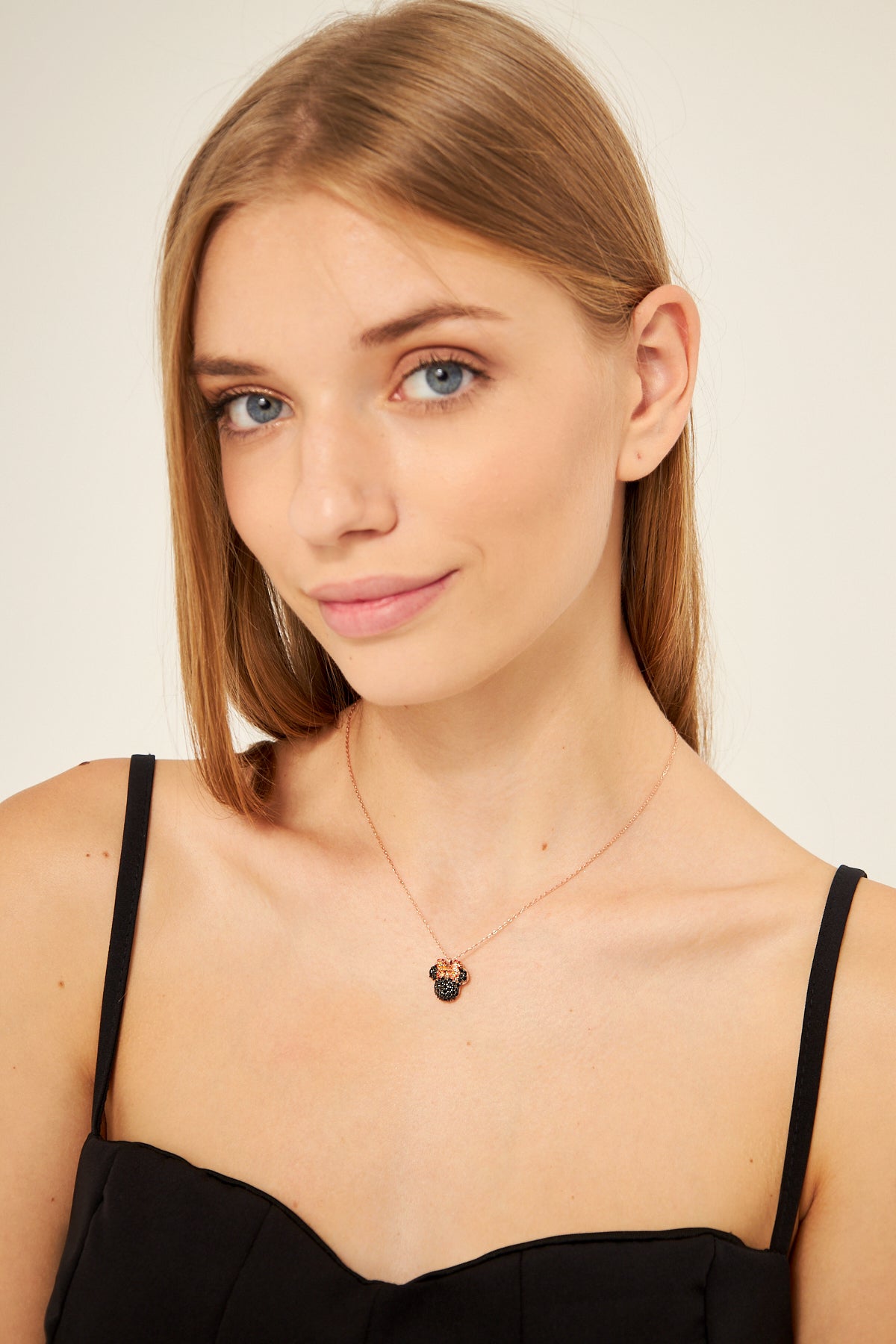 Berlin Minnie Mouse 14K Gold Plated Silver Necklace