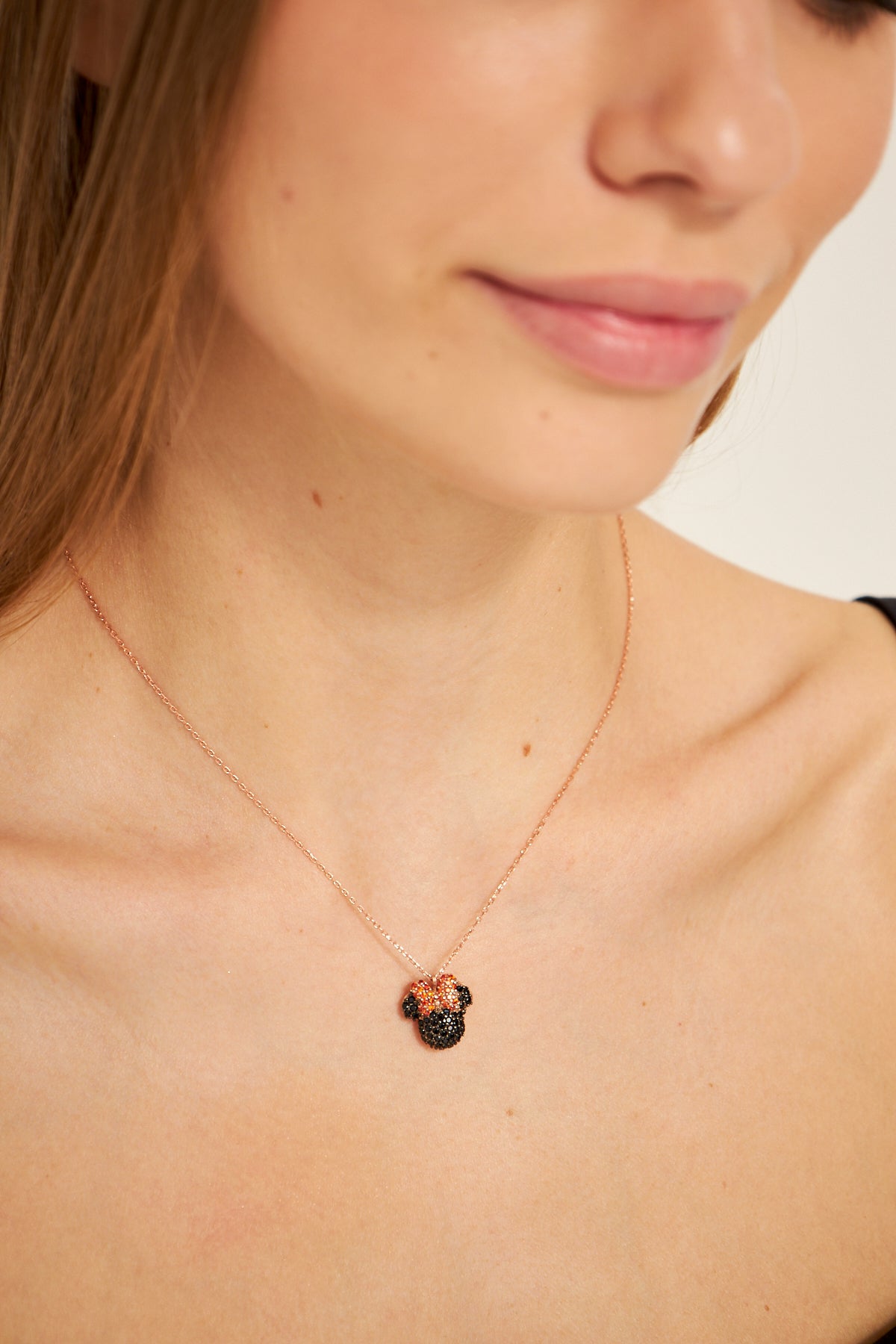 Berlin Minnie Mouse 14K Gold Plated Silver Necklace