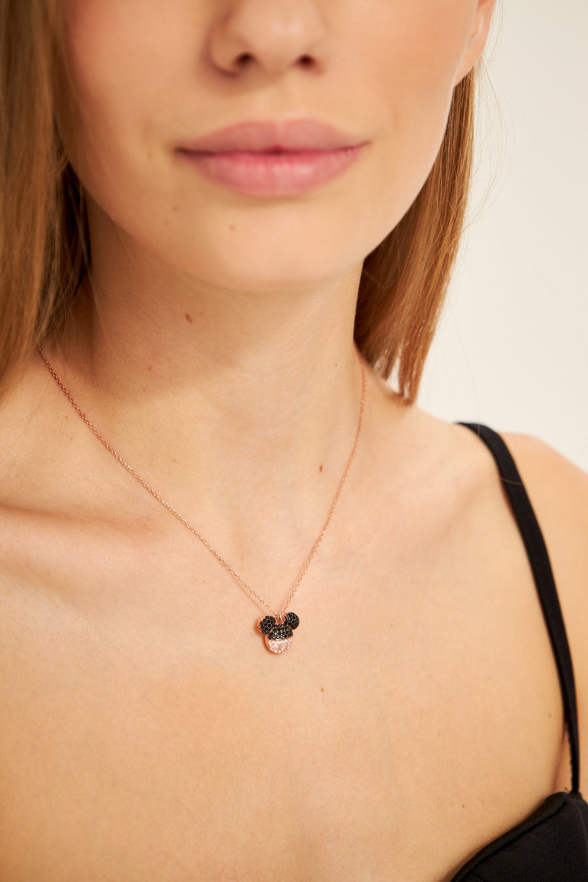 Helsinki Mickey Mouse 14K Gold Plated Silver Necklace