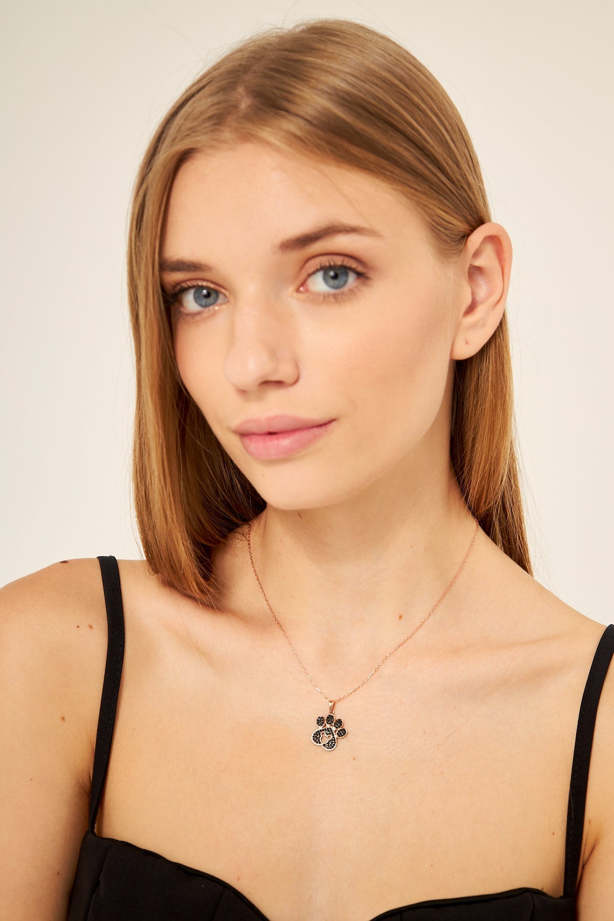 Black Mickey Mouse Paw Necklace