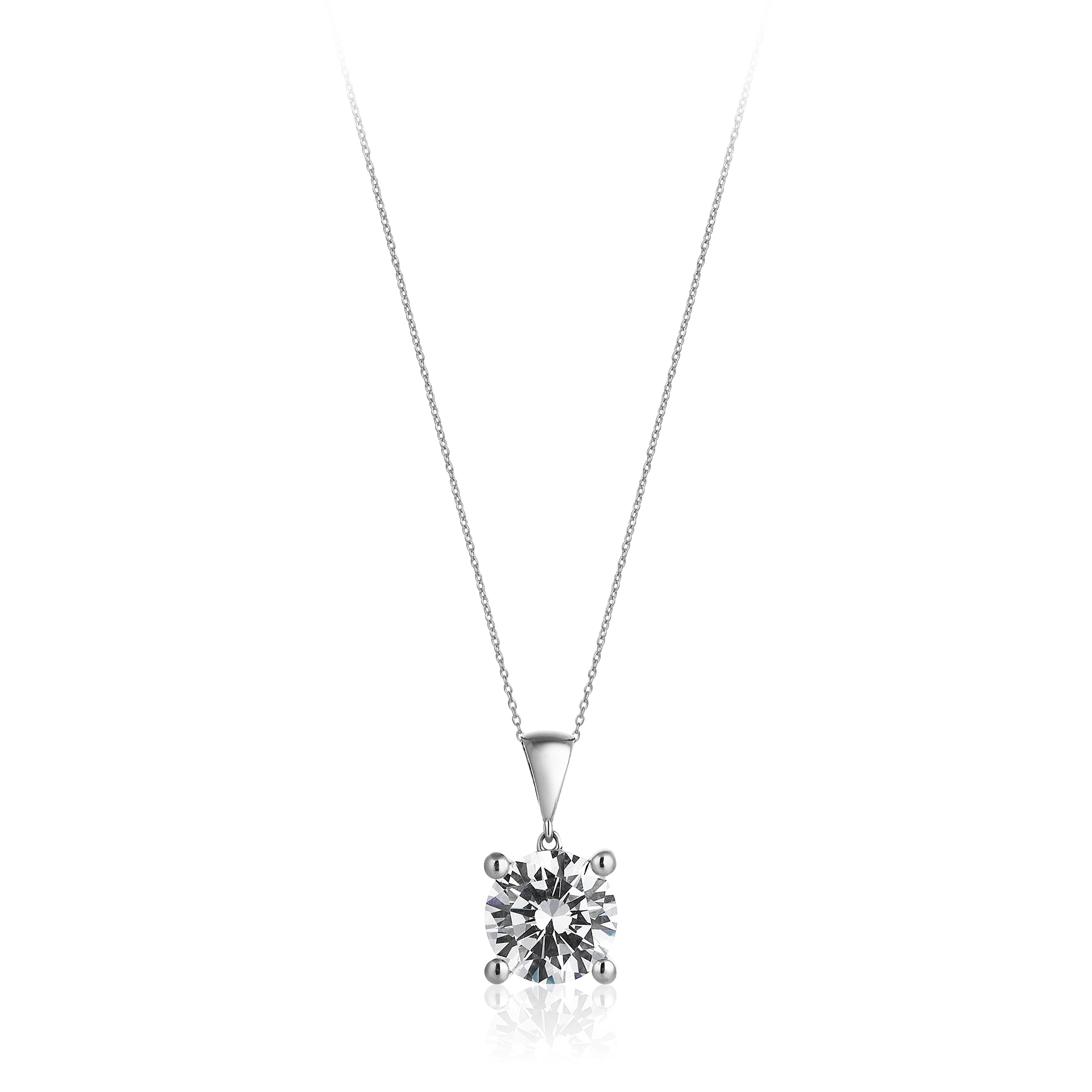 Diamond Hybrid Gold Solitaire Necklace