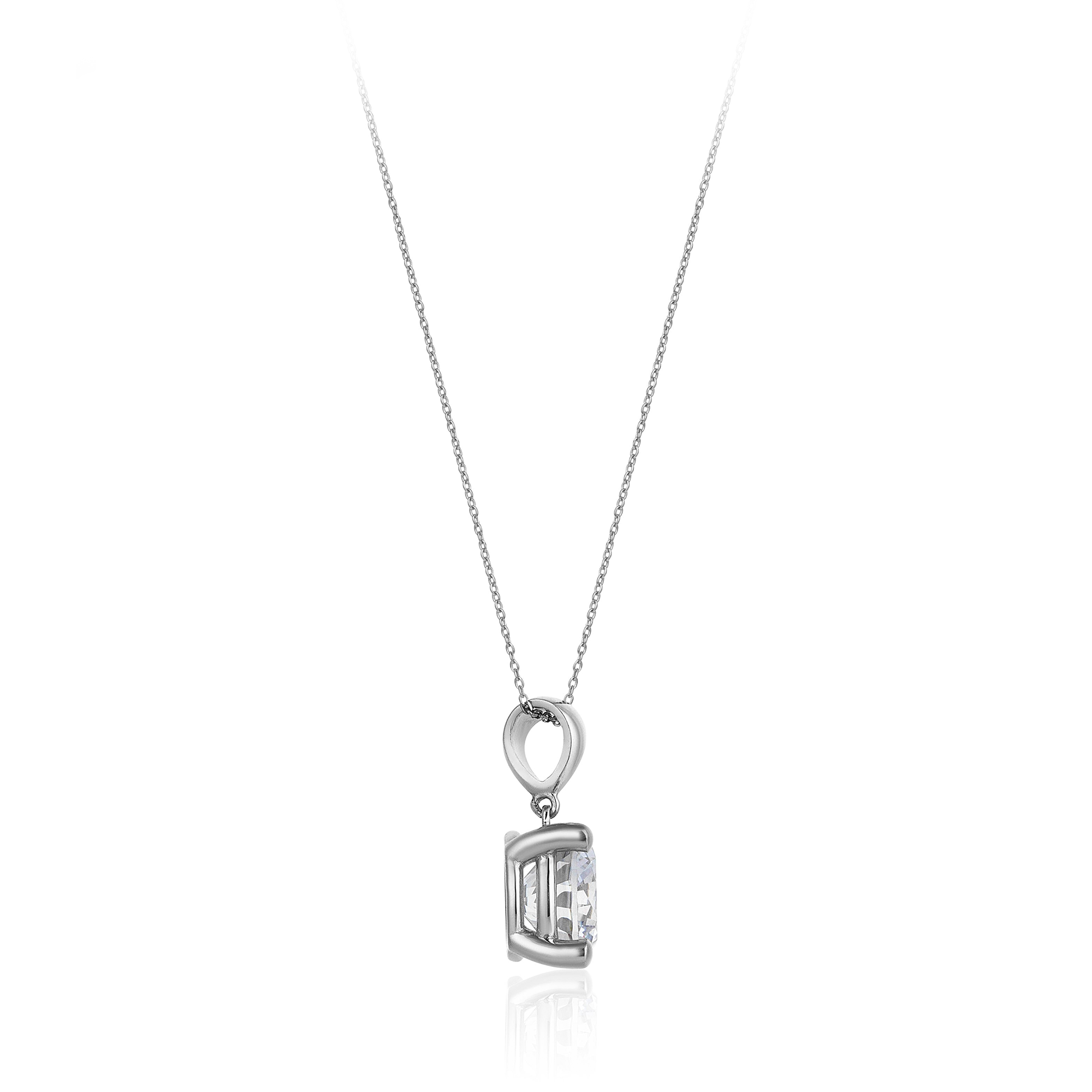 Diamond Hybrid Gold Solitaire Necklace