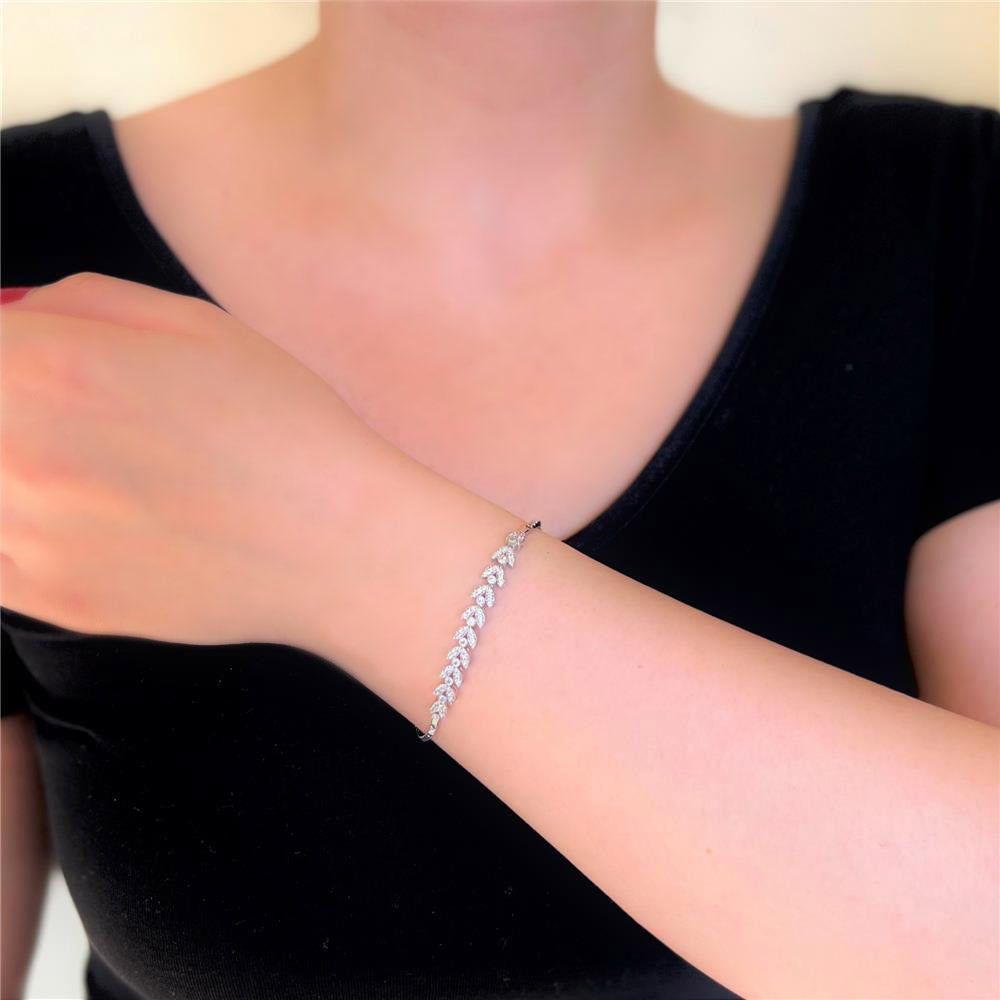 White Gold Stone Bracelet