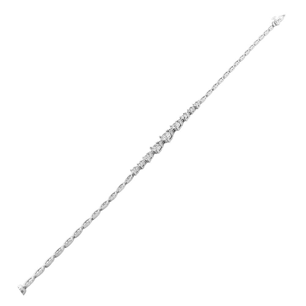 White Gold Stone Bracelet