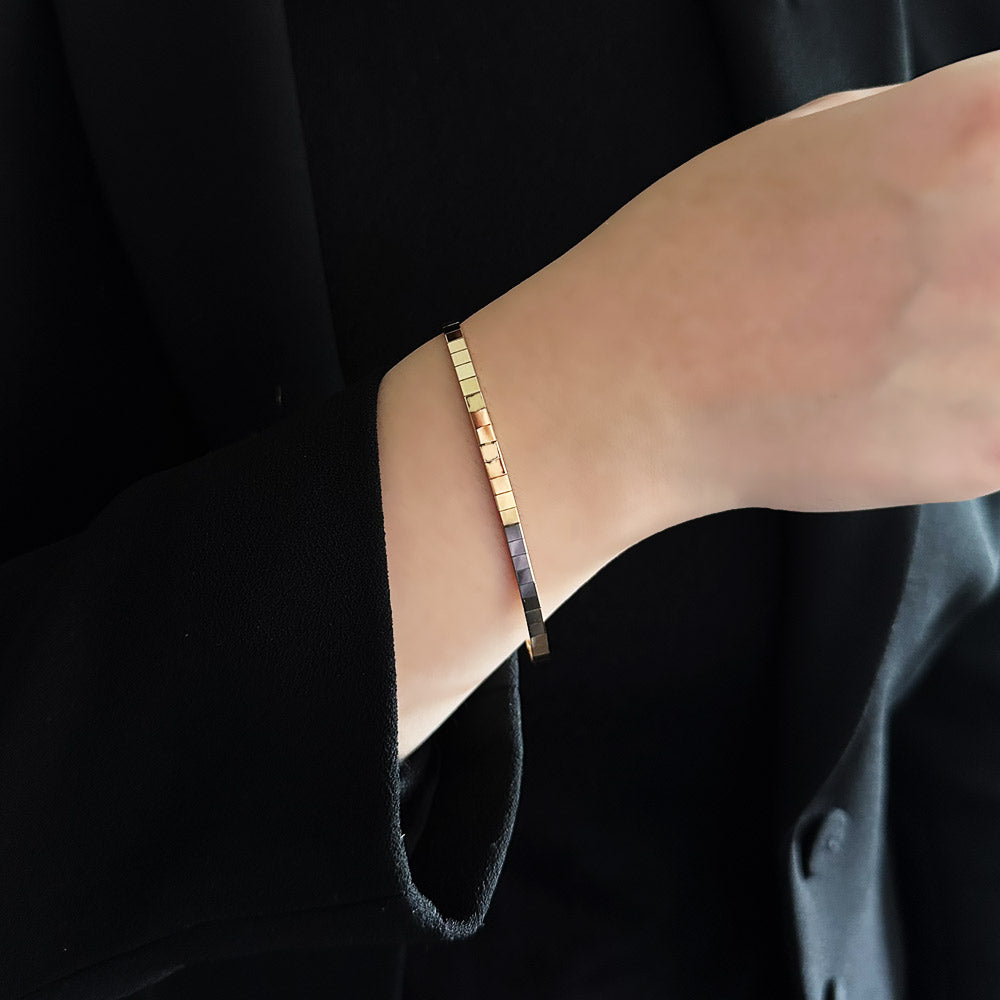 Yellow Gold Stoneless Waterway Bracelet