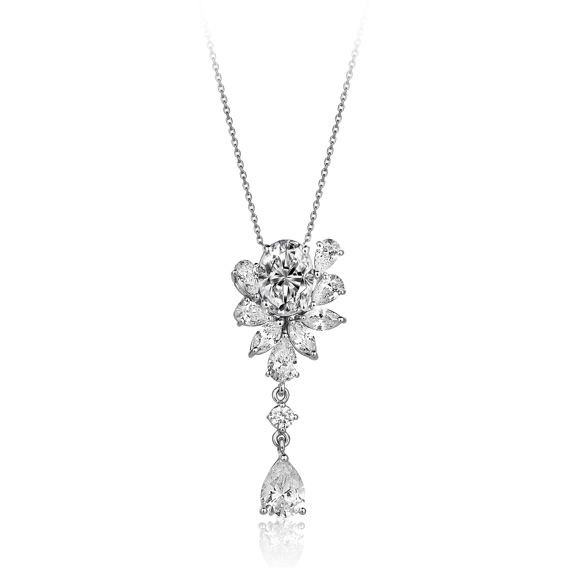 5 Carat Diamond Hybrid Gold Necklace