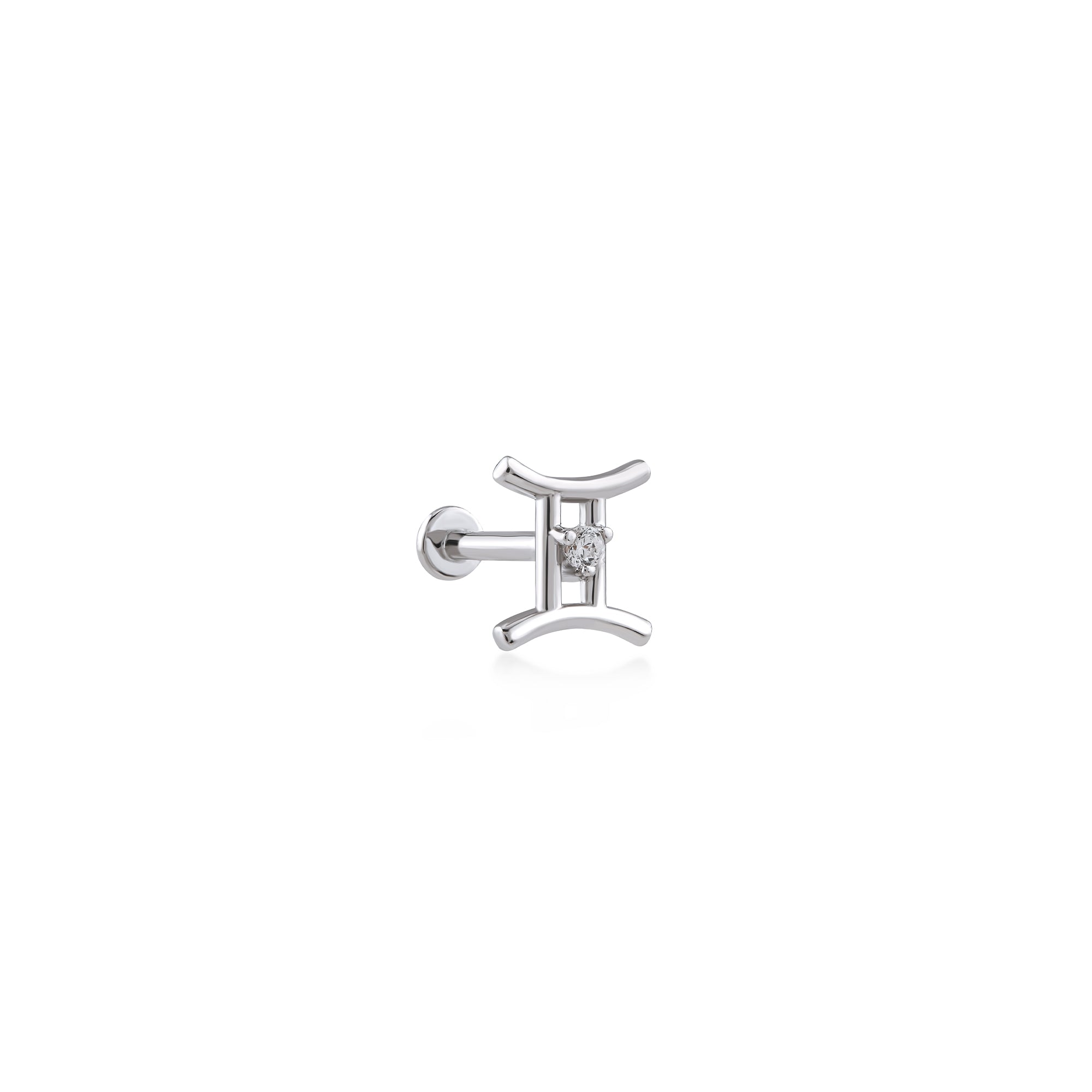 Gemini Gemini Zodiac Sign Stone Gold Piercing