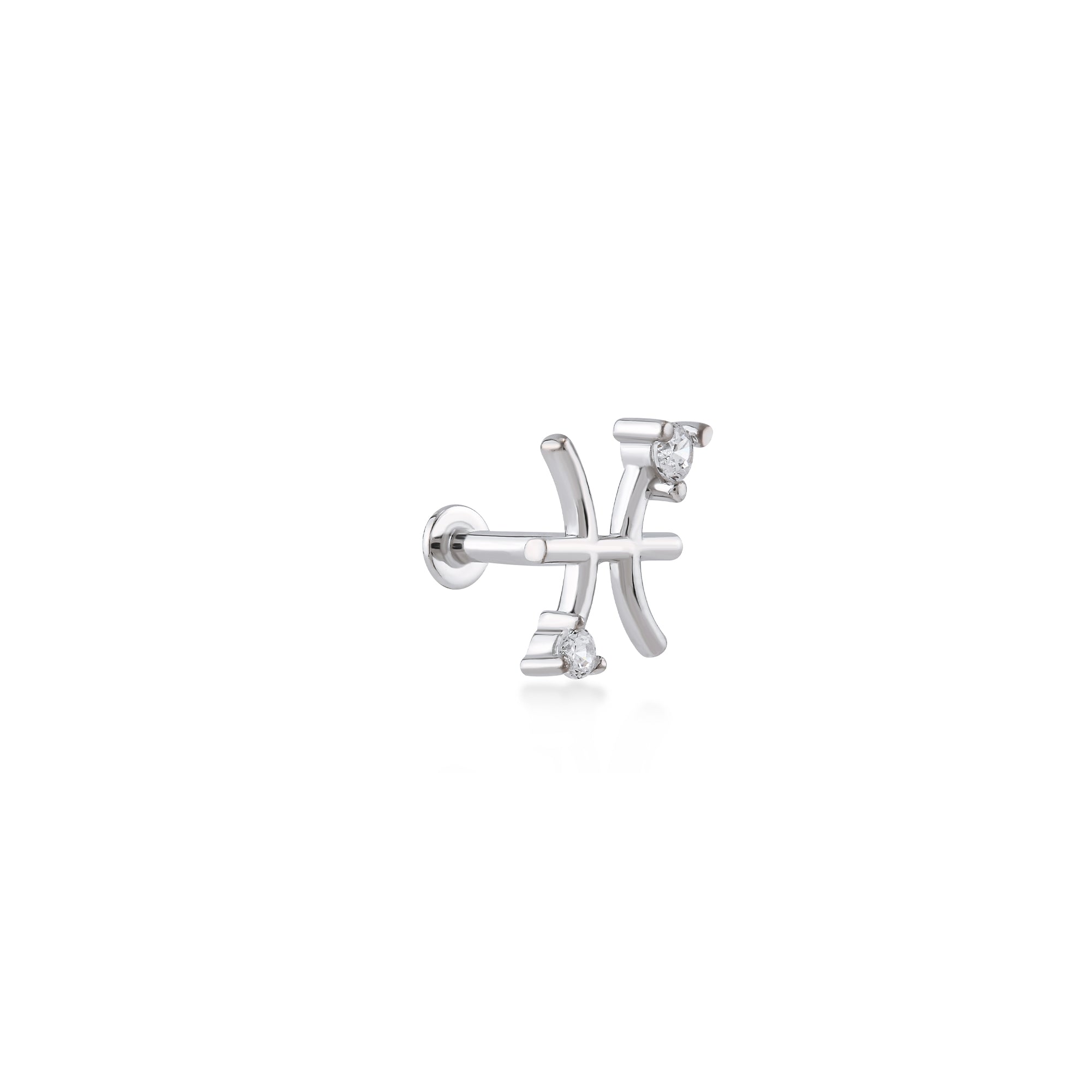 Pisces Pisces Stone Gold Piercing