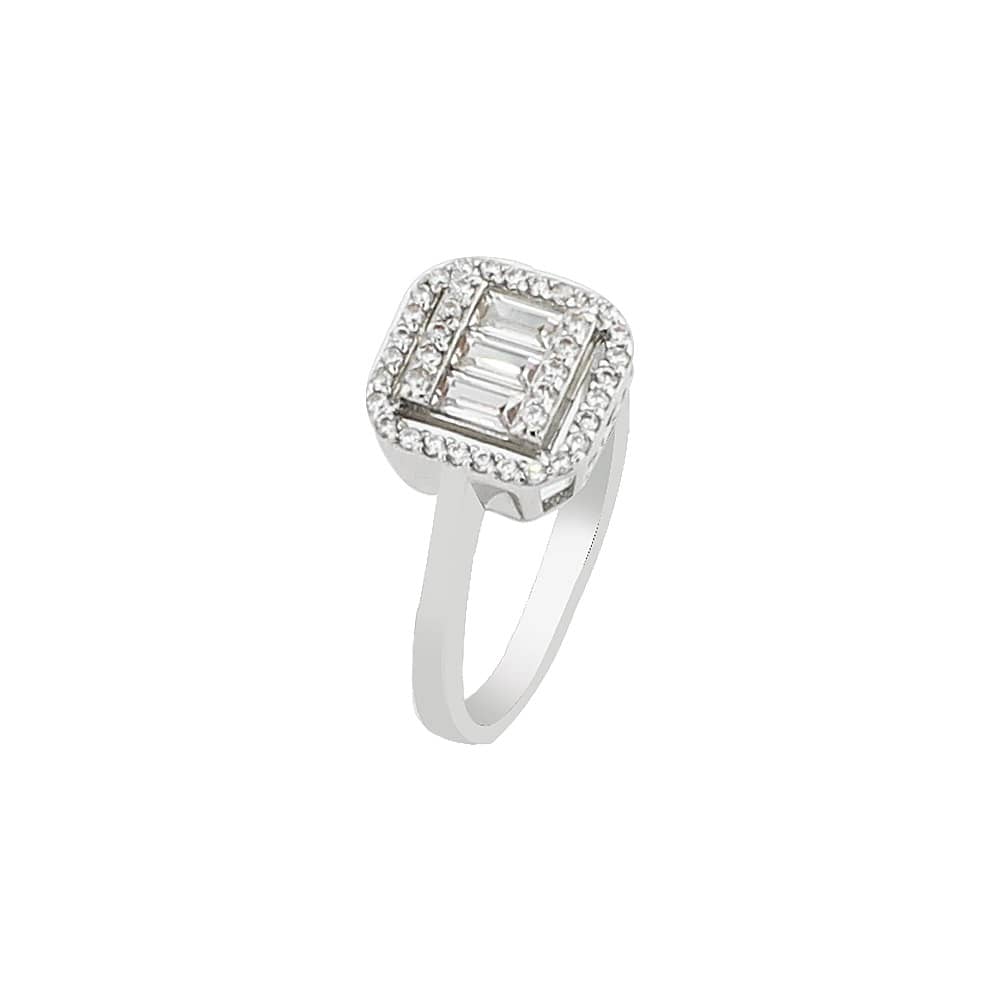 Baguette Cut Stone Ring