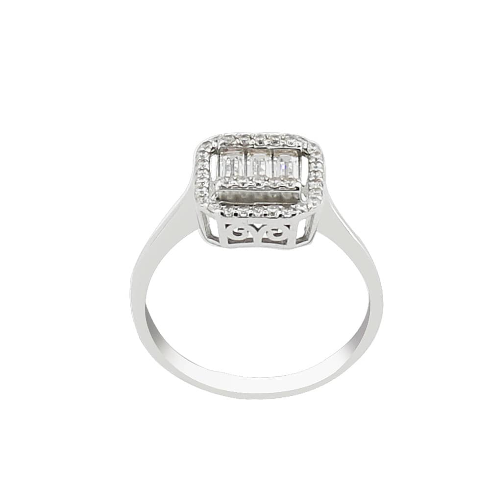 Baguette Cut Stone Ring