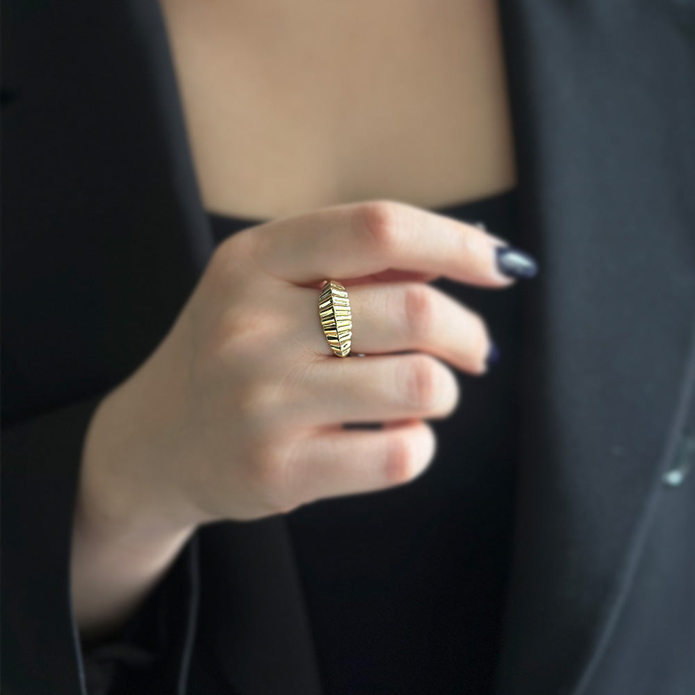 Pyramid Gold Ring