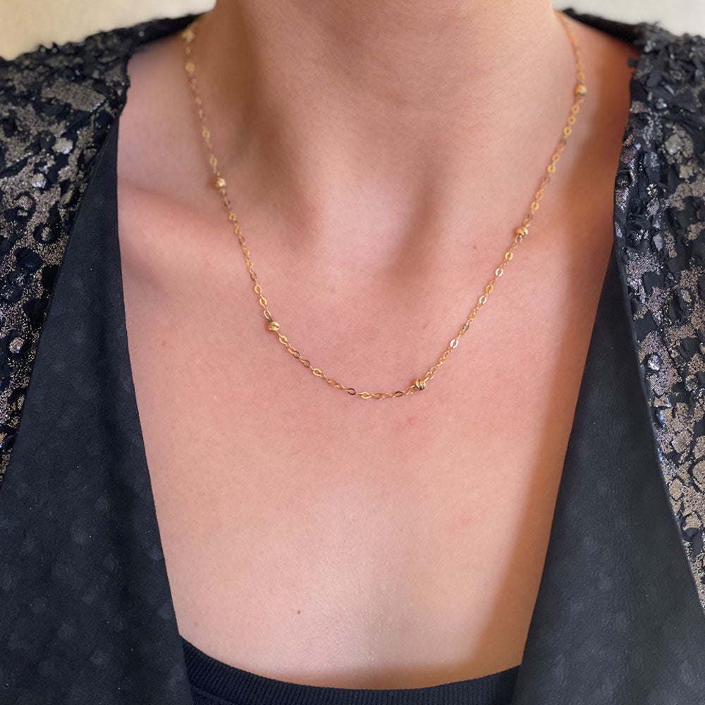 18K Dorika Ball Chain Necklace