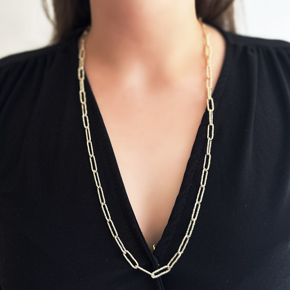 14K Long Chain Necklace