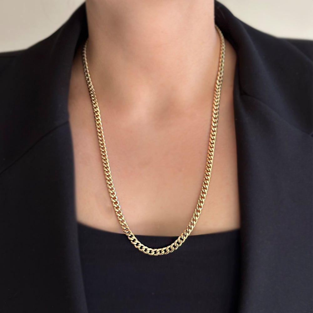 14K Thin Gourmet Chain Necklace