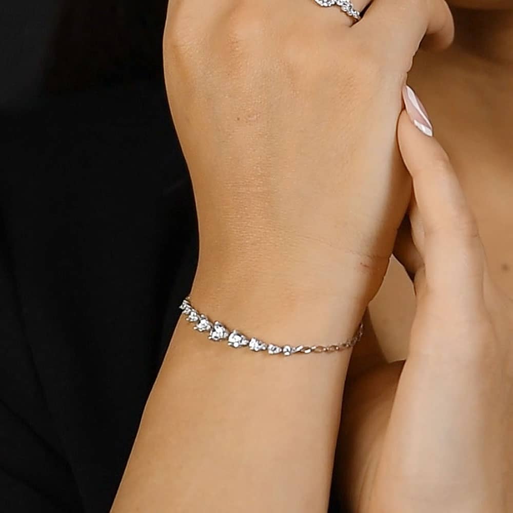 White Gold Stone Bracelet