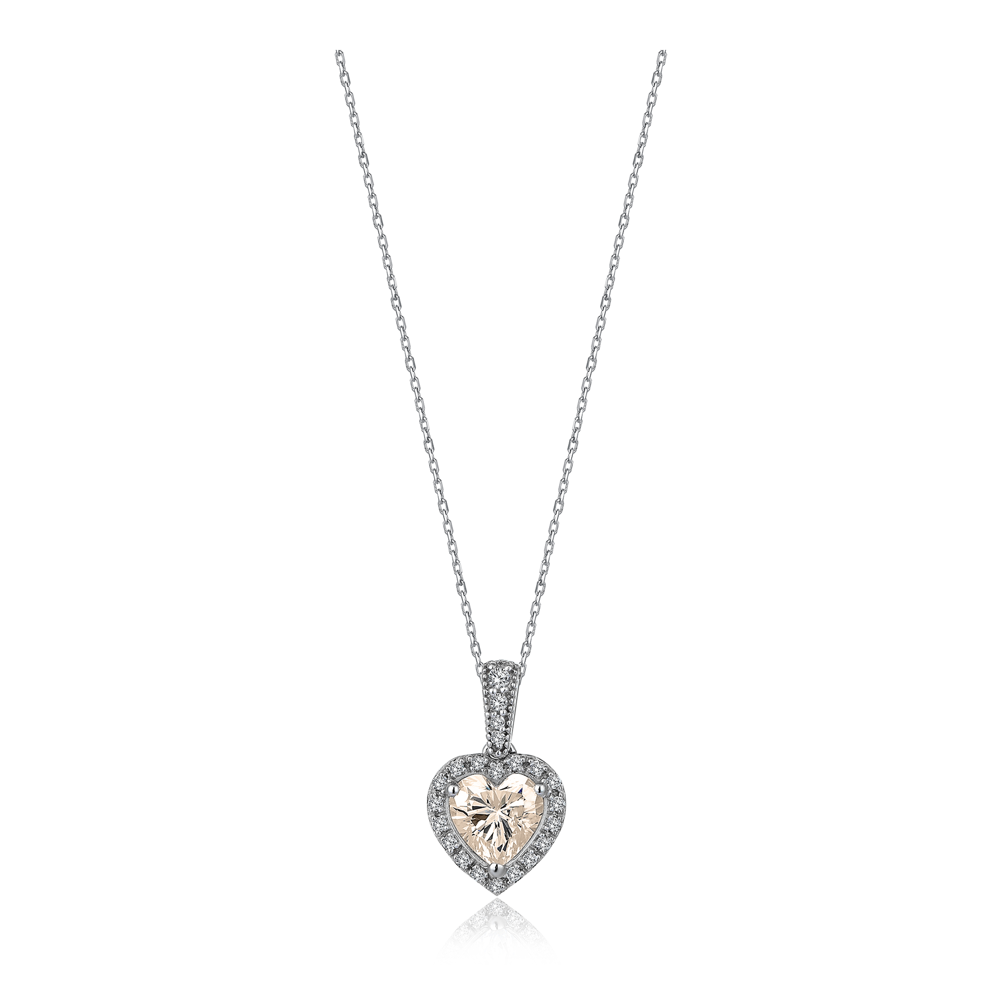 Center of Love Diamond Hybrid Gold Necklace