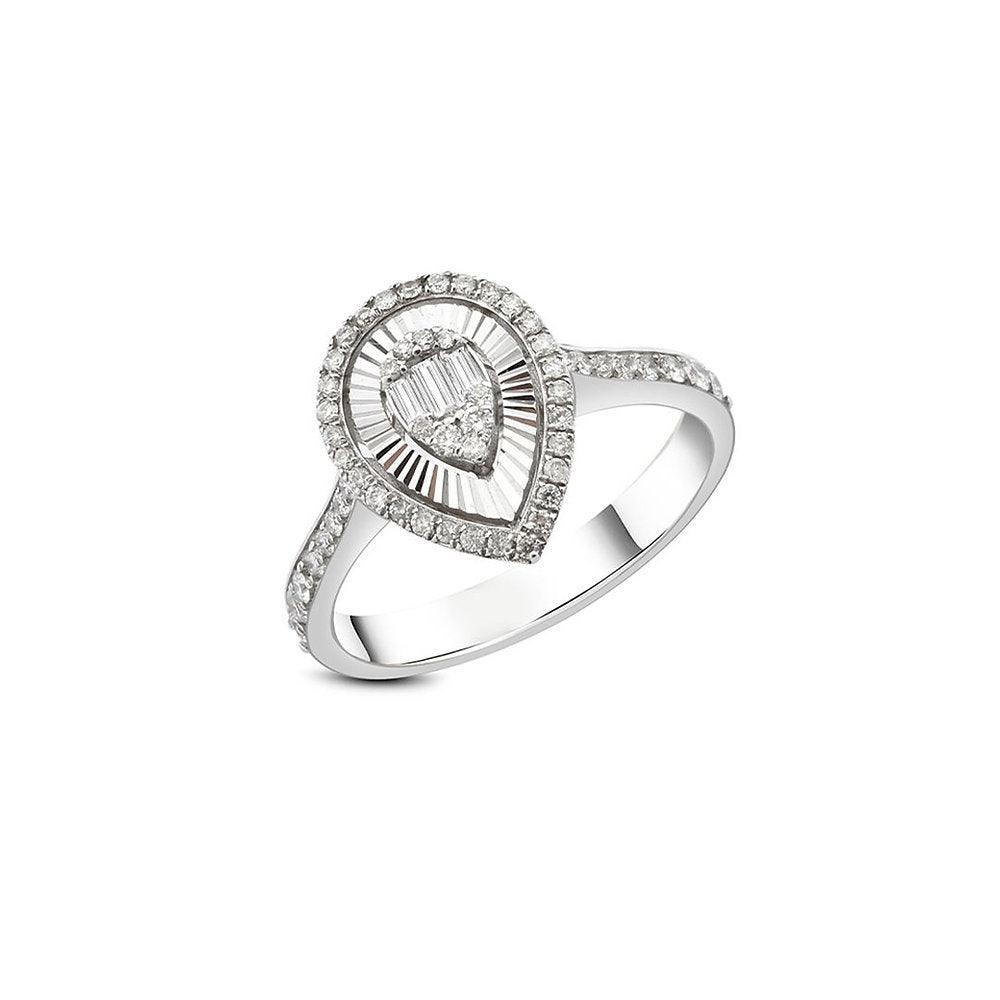 Effect Drop Baguette Ring