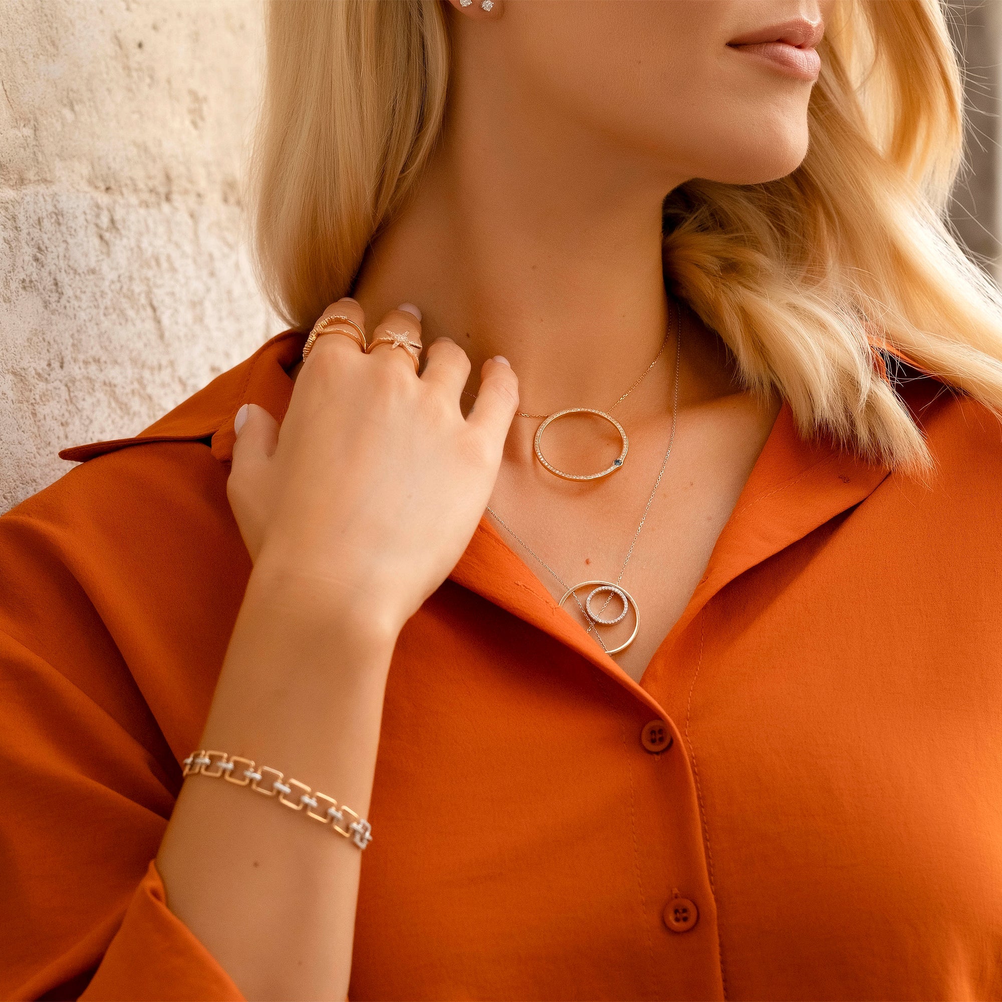 Best Friend Niche Diamond Necklace