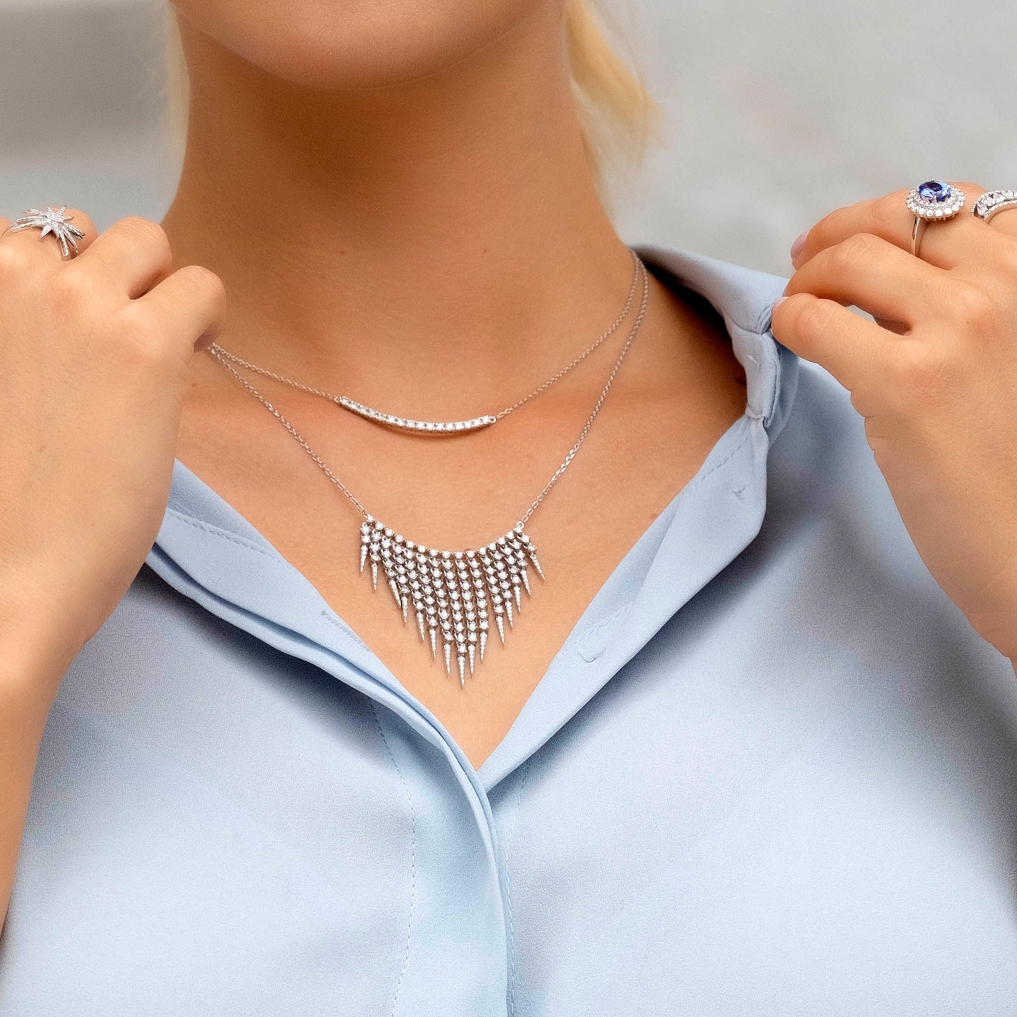Best Friend Palmetto Diamond Necklace