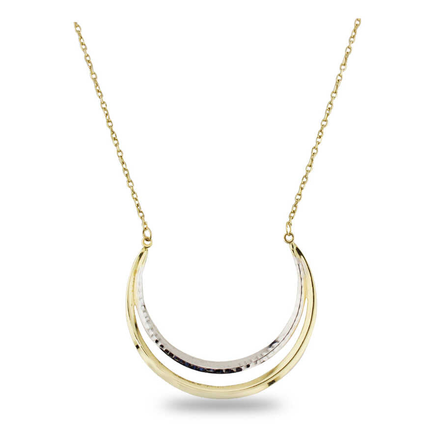 Double Inverted Moon Necklace