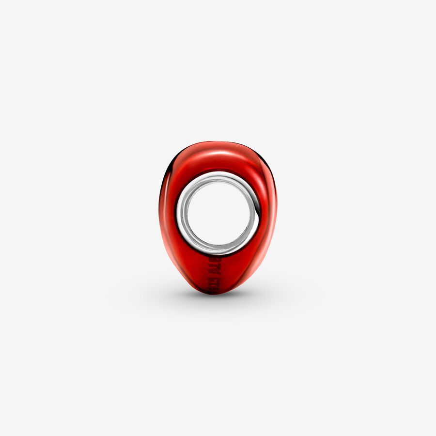 Metallic Red Heart Charm