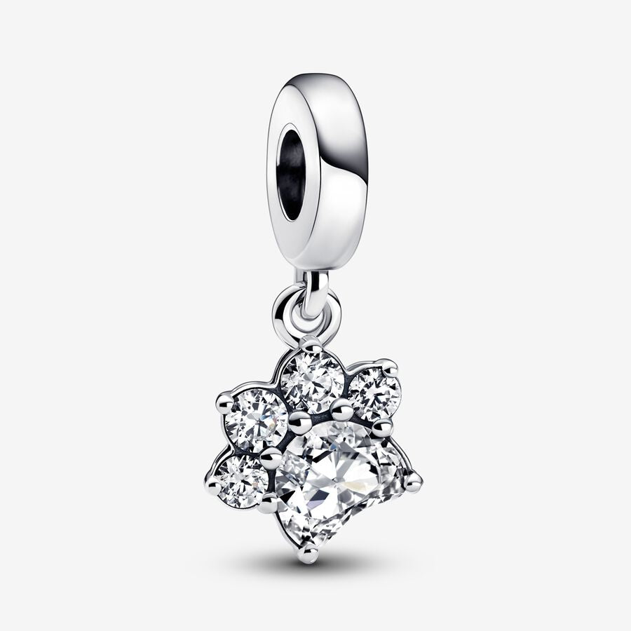 Sparkly Paw Print Dangle Charm