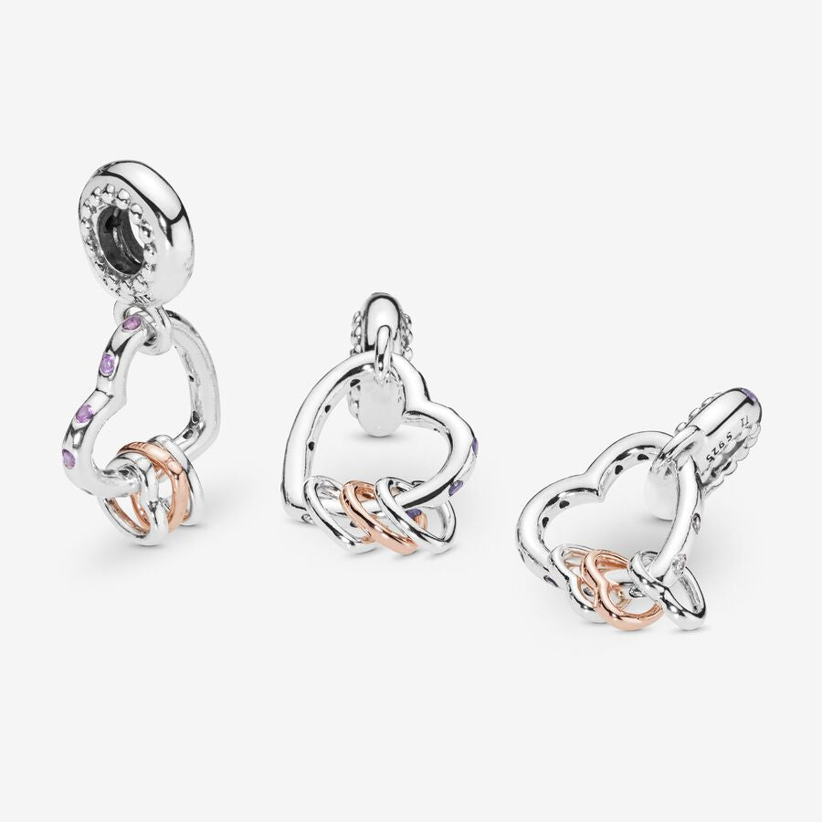 Triple Heart Dangle Charm