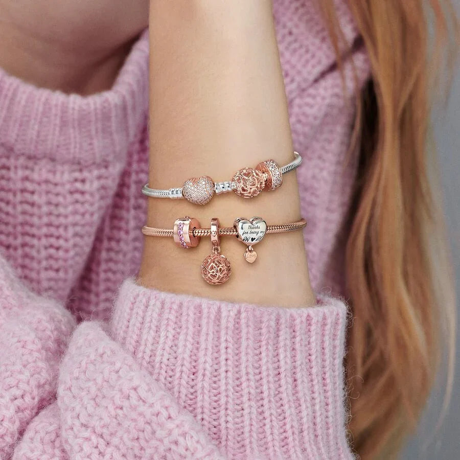 Rose Gold Capsule Clasp Chain Bracelet