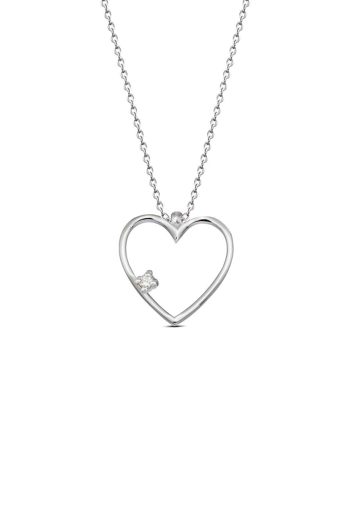 Diamond Stone Heart Necklace