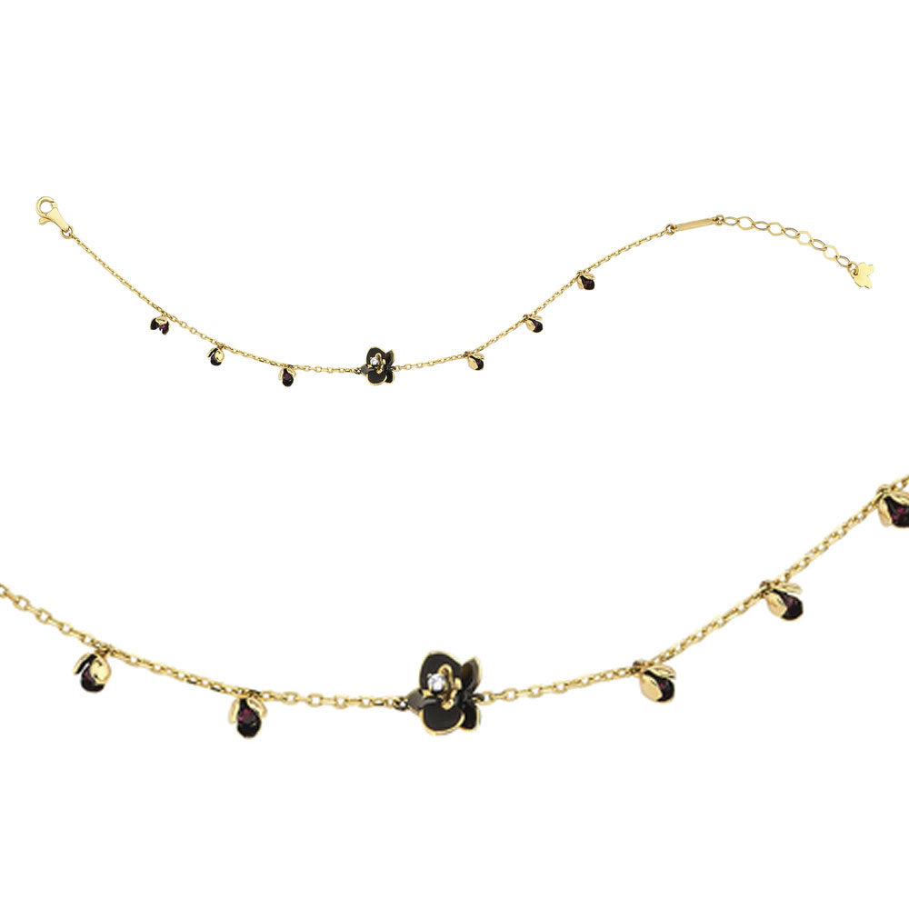 Black Orchid Oxidized Bracelet